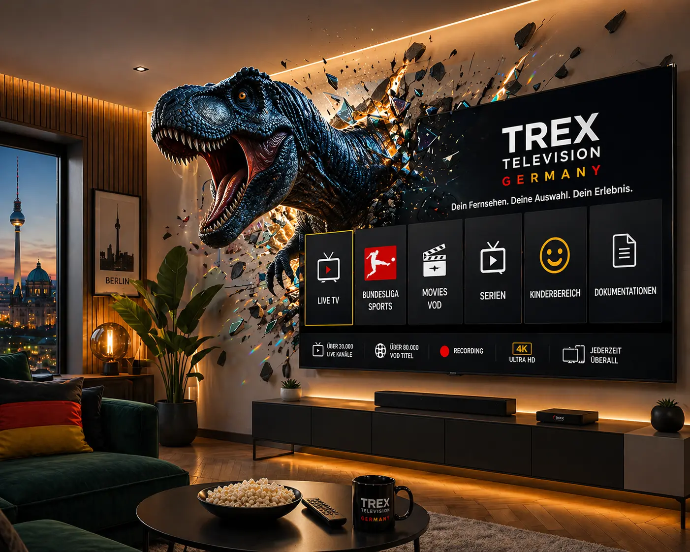 Trex IPTV Premium Streaming-Dienst für Deutschland in 4K-Qualität